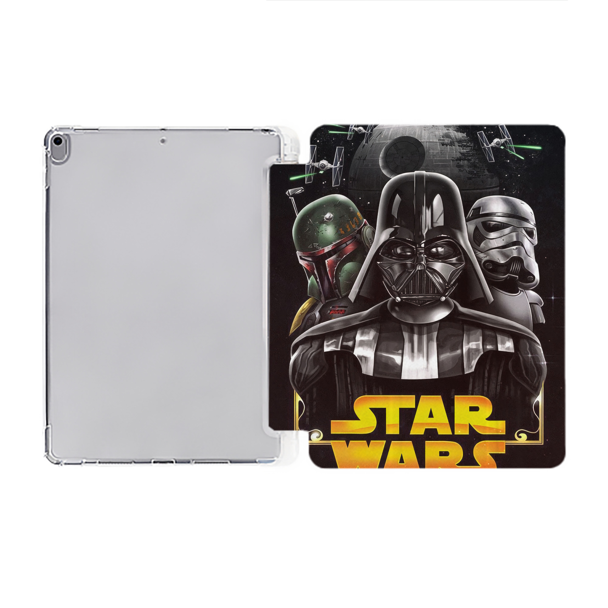 （画像用） スター・ウォーズ Star Wars IPad ケース ペン収納付き 三つ折りスタンド PUレザー×シリコン 対応機種9.5/10.5/10.9インチ